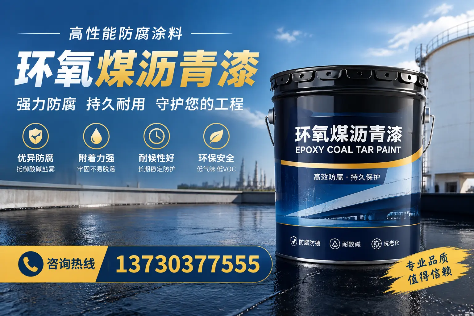 环氧煤沥青漆的耐久性分析，适合三亚的使用场景